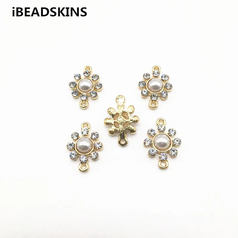 

New arrival!19X14mm 50pcs/lot Zinc alloy Rhinestone round-shape Connectors for stud earring/earring accessories/earring Parts