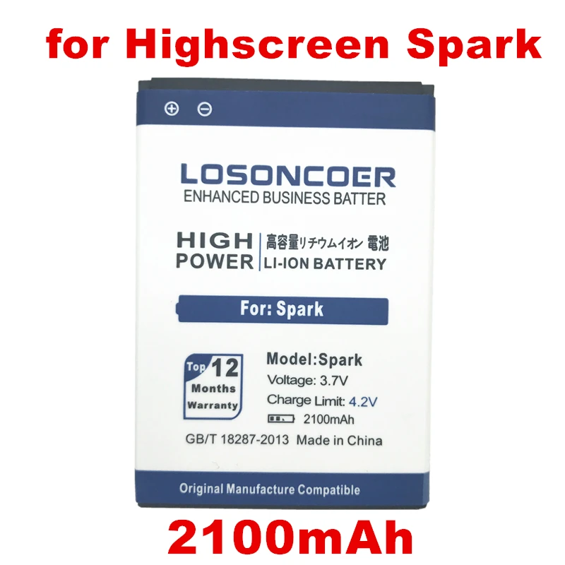 Аккумулятор LOSONCOER 2100 мА · ч для батареи starscreen Spark | Мобильные телефоны и аксессуары