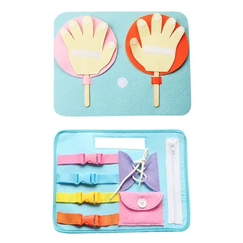 

Baby Montessori Dressing say numb Set Zip Snap Button Buckle Tie Educational toys Preschool soft plush toy kid early learning