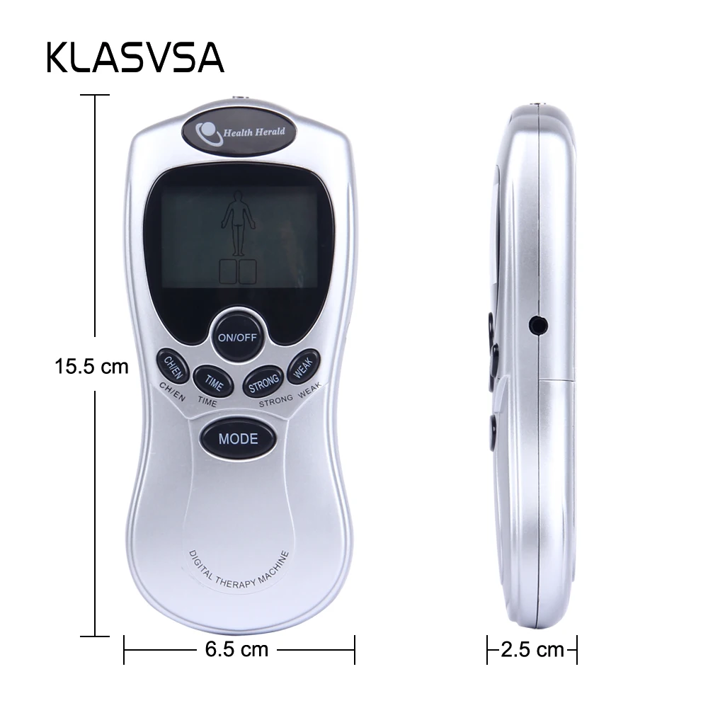 KLASVSA Electronic Acupuncture Stimulator Tens Pad Therapy Treatment Muscle Body Massager Relaxation Health Care Pulse Slimming KLASVSA Electronic Acupuncture Stimulator Tens Pad Therapy Treatment Muscle Body Massager Relaxation Health Care Pulse Slimming