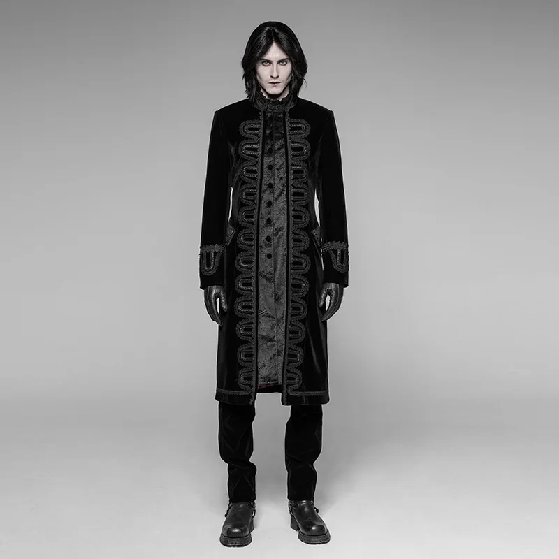 

Punk Rave Mens Jackets and Coats Gothic Fashion Victorian Gorgeous Court Coat Goth Clothing Stage Performance Cosplay Costume