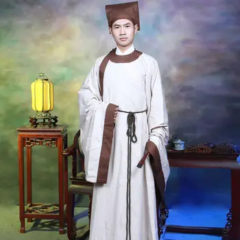 

Ancient Chinese Costume Men Stage Performance Outfit for Dynasty Male Hanfu Costume Silk Cotton Robe Chinese Traditional Dress