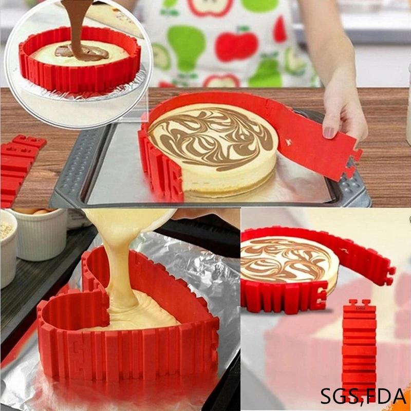 

Cake Tools 4Pcs Magic Bake Snakes FDA Food Grade Silicone Cake Mold Bake DIY All Kinds of Cake Mould Baking Tools Cake Ring Mold