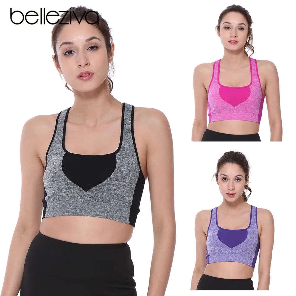 Dermawear Women's Nylon & Spandex Padded Non-Wired Sports Bra