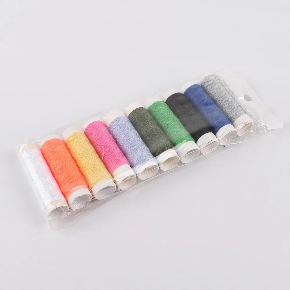 

20m/roll Multicolor Strong Durable Polyester Sewing Thread Cones for Hand Machines Industrial Home Sewing Crafts 10roll/bag