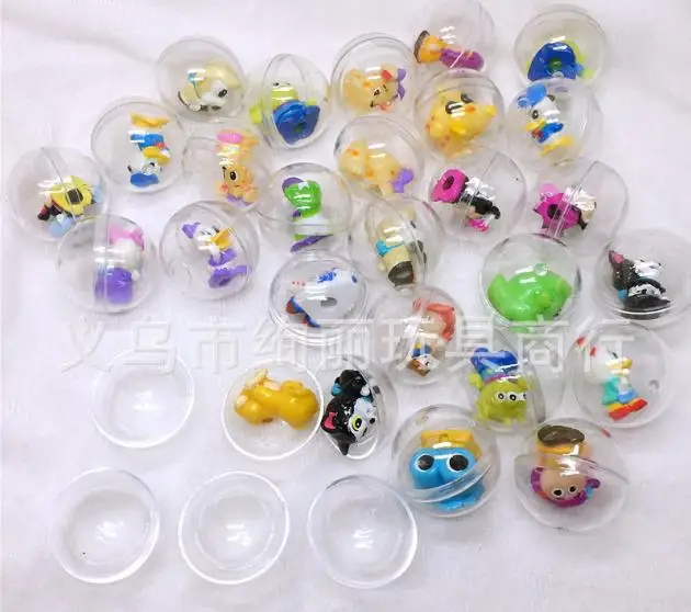 

100pcs/lot 28mm pvc capsule balls with dolls inside,boys favorate toys,birthday gift,good quality