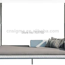 Лидер продаж навес Фаэтон ротанга сада белый Lounger кушетка
