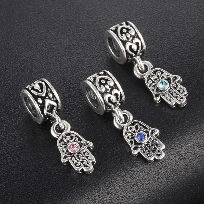 

CUTEECO Hand Palm & Evil Eye Pendants Charms Beads European DIY Bead Fit Pandora Charms Bracelets Necklace