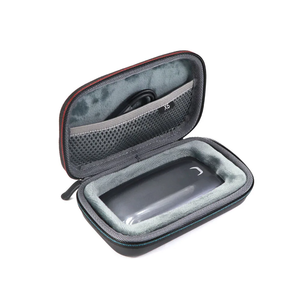 

New EVA Bag For Samsung X5 Hard Drive Package NVMe SSD Solid State Mobile Hard Disk Box Protective Case Portable Carrying Case