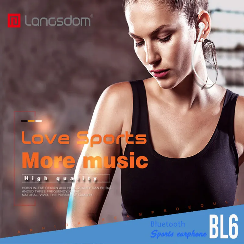 Langsdom новые спортивные Bluetooth наушники BL6 портативная гарнитура бас стерео