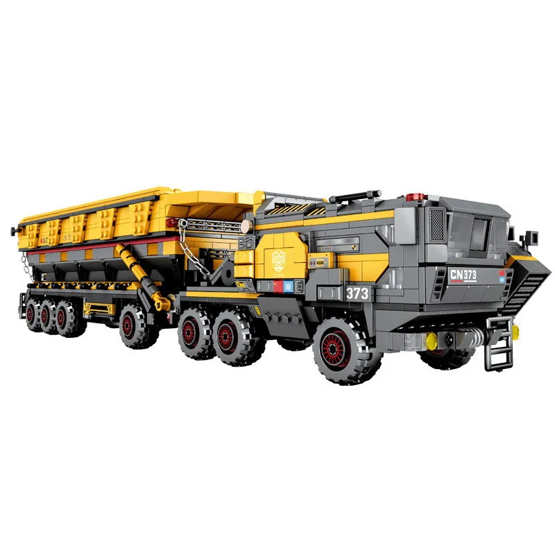 

City Engineering Heavy Transport Truck Model Building Blocks Enlighten Figure Toys For Children Christmas Gift