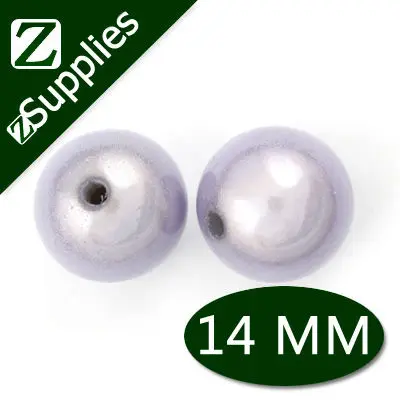 

3D Jewelry Charms Acrylic Illusion Miracle Loose Beads, 14mm Lavender Perle Magique Shape Acrylic Bead