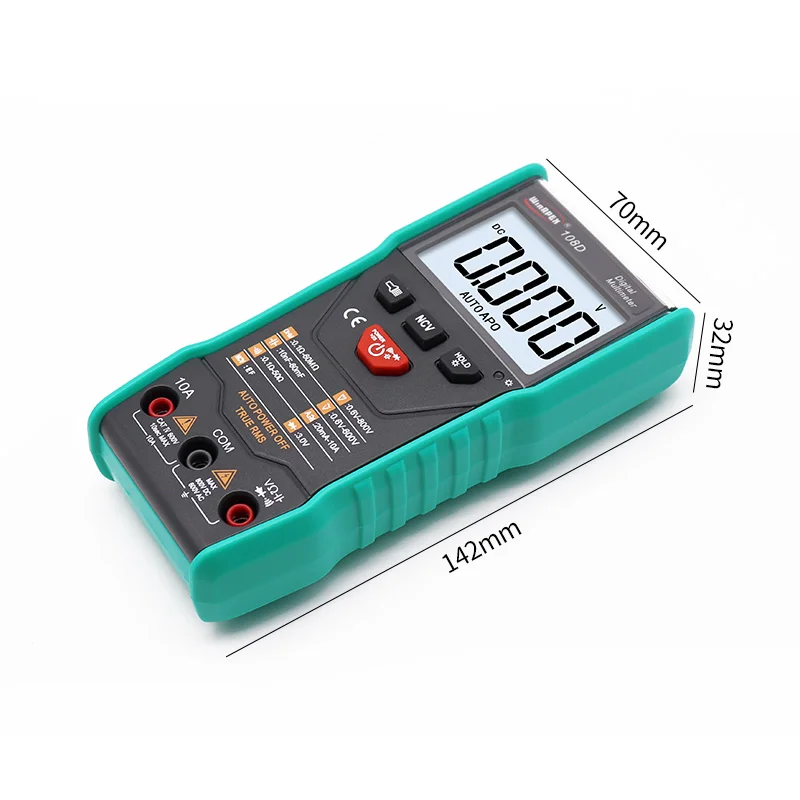 Koop 108D Digitale Multimeter tester autoranging True rms automotriz TRMS 5999 Mearuring met NCV LCD backlight + Zaklamp
