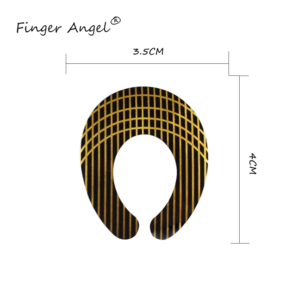 Finger Angel 50/100/500 шт. форма ногтей советы Золотой Нейл-арт руководство U Форма УФ-гель Tipps расширение французский Сделай Сам Маникюрный Инструмент W005