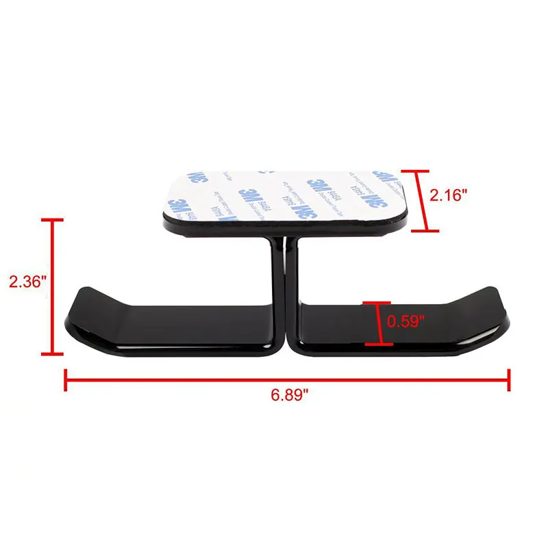 Durable Headphone Headset Holder Hanger Double Hook Wall Desk Mount Desktop Display Earphone Headset Bracket Holder Stand