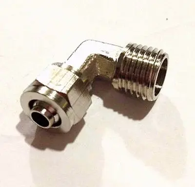 1/8 &quotBSP наружная резьба для Qucik подходит 10x6 5 мм O/DxI/D шланга локоть из латуни