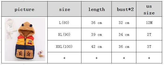 Autumn and winter Boys Baby Kids plus velvet warm thick vest Outerwear Bear Cartoon Hooded Waistcoat Ma3 jia3 Clothes