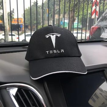 

New Cotton T Emblem car sticker Hat For Tesla MODEL 3 MODEL S MODEL X Hat Car Stlying