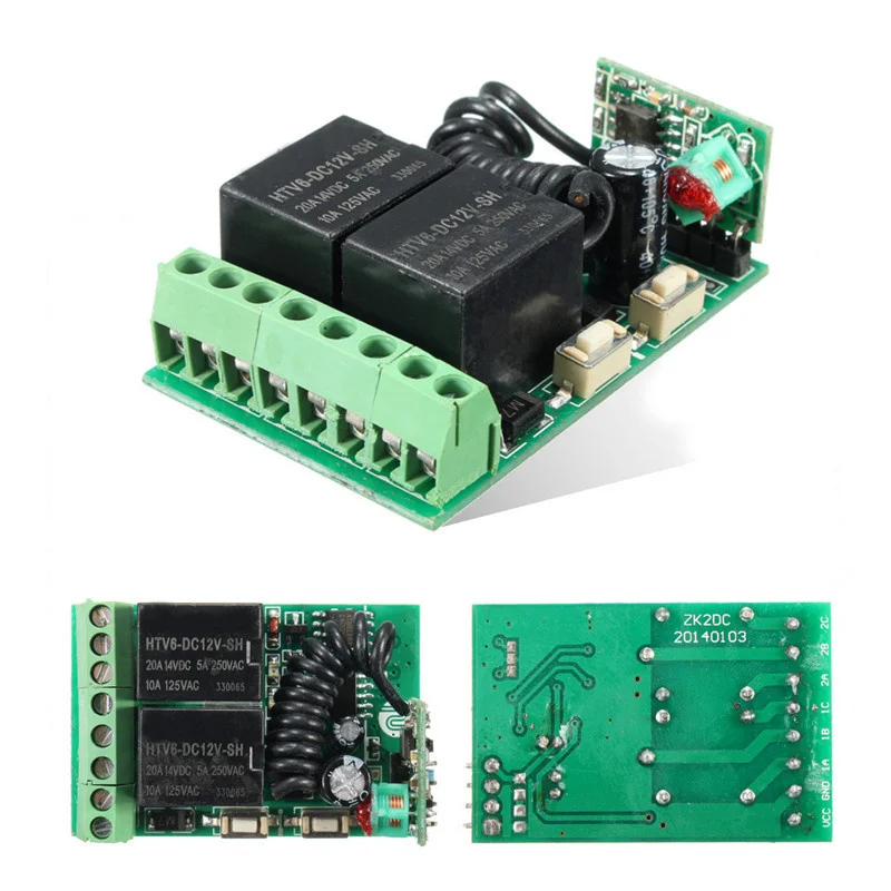 

Widely Used 1x 315MHz Favorable Price 12V DC 2CH 10A Relay Wireless Remote Control Switch Receiver