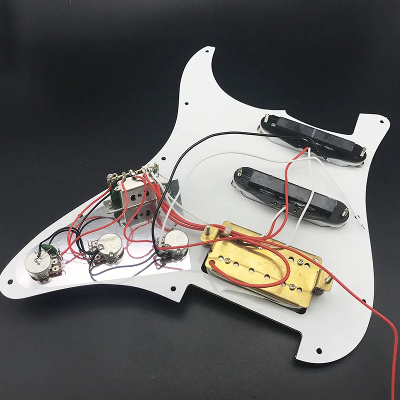 SSH загруженный Prewired электрогитара Pickguard пикап Alnico 5 звукоснимателей для FD гитара стиля ST белый жемчуг