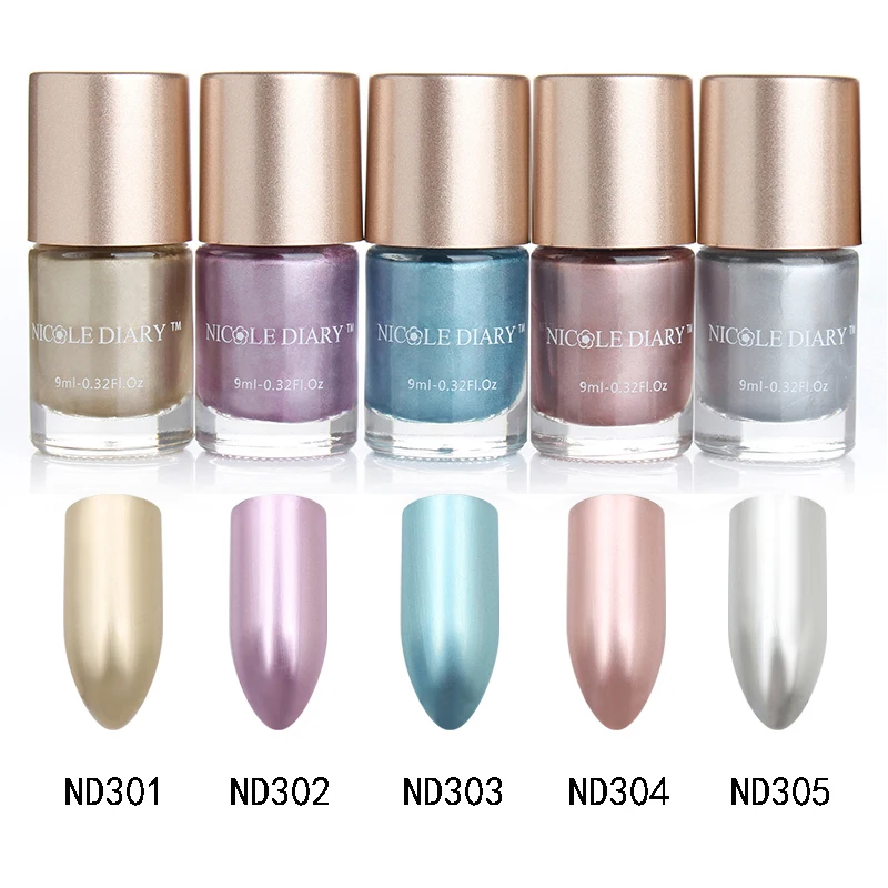 NICOLE DIARY 9ml Nail Polish Chameleon Metallic Jelly Holographic Polish Shiny Flakies Sequins Manicure Nail Art Lacquer Varnish