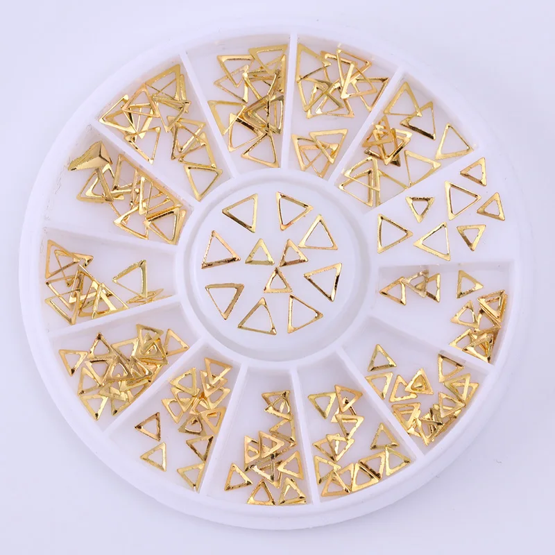 3D розовое золото украшения для ногтей шпильки полые геометрические Звезды Луна блестящие ногти Seashell мульти форма DIY дизайн художественные украшения - Цвет: 400580