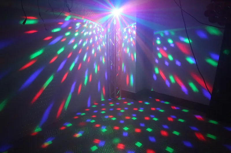 16 в 1 узор диско DJ двойной головкой магический шар Звуковая активация лазерный прожектор освещение на сцену красный-зелёный-синий световой