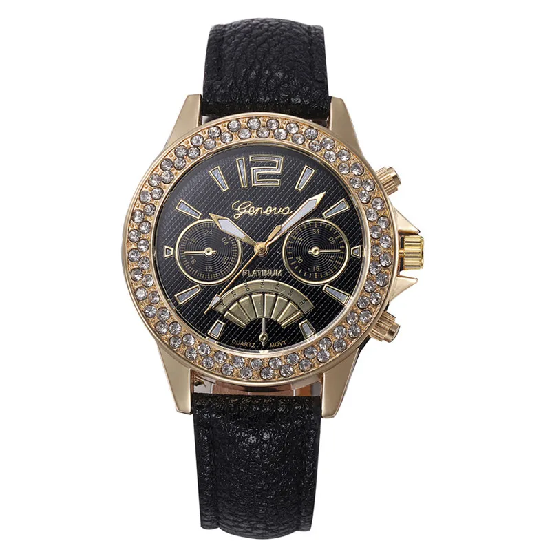 

Women watch new Design Dial Leather Band Analog Quartz Wrist Watch High quality Simple relogio feminino Gift