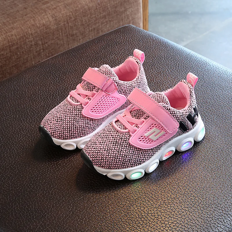 

davidyue girls boys kids shoes glowing running sneakers baby children shoes casual led mesh sport shoes light flat infant shoes