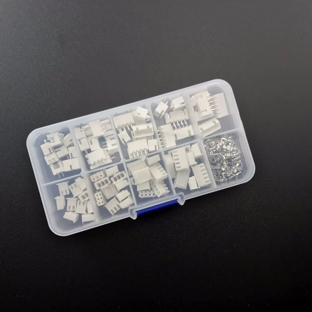 

230pcs XH2.54 2pin 3pin 4pin 5pin 2.54mm Pitch Terminal Kit / Housing / Pin Header JST Connector Wire Connectors Adaptor XH Kits