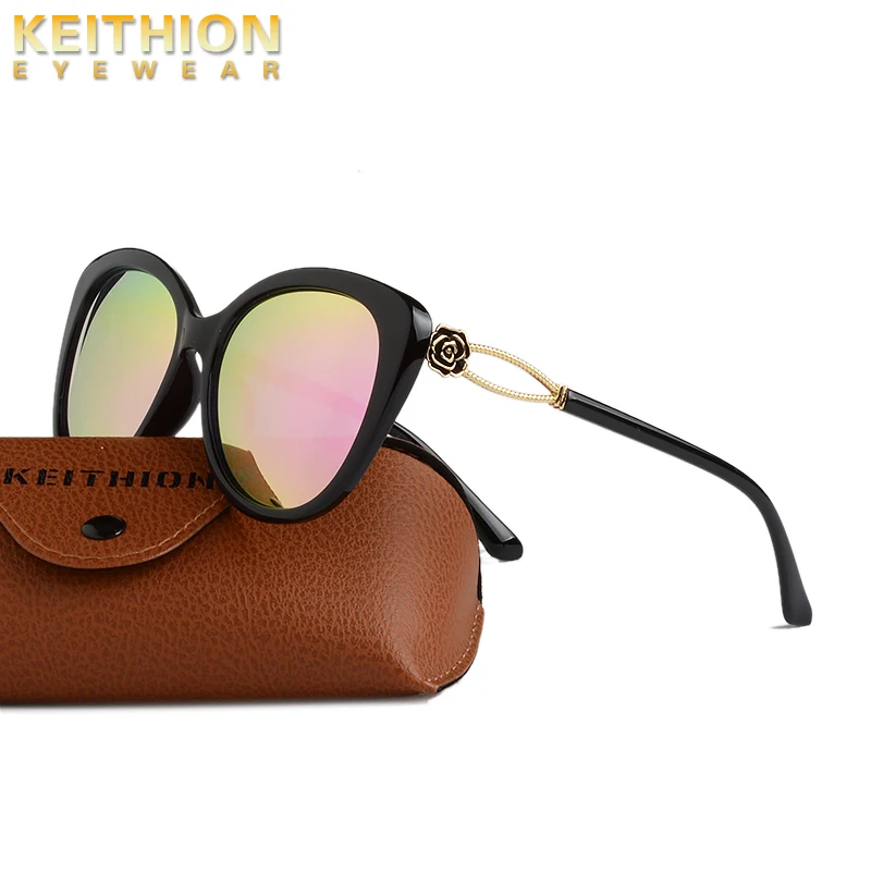 KEITHION Brand Design New Cat Eye Sunglasses Women Fashion Small Polarized Sunglasses Metal Legs Shades UV400 Eyewear