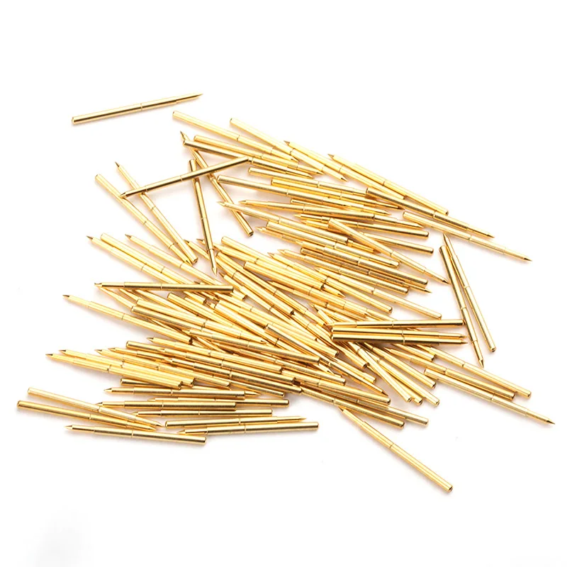 Spring Test Probe Tip Spring Copper Phosphorus Tube Gold Plated for Testing Circuit Board Instrument Tools 100pcs PA160-B