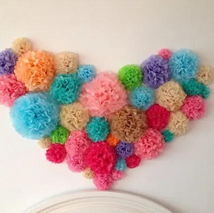 Vendita calda 1 pz 15cm = 6 pollici carta velina fiori carta pom poms palline lanterne decorazioni per feste artigianato matrimonio multi colore opzione palle