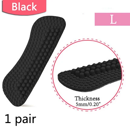 Leyou Cushion Heel Grips Shoe Pads Cushion Heel Protector Sticker Back Heel Pad - Color: Black-L