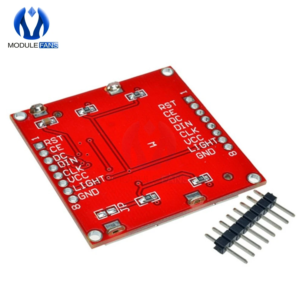 ЖК-модуль Дисплей Монитор белая подсветка адаптер PCB 84*48 84x48 5110 экран для Arduino контроллер 3,3 В точечная Матрица цифровой