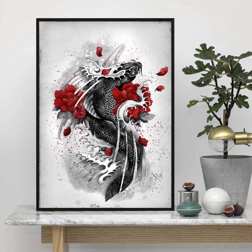 Японская Настенная картина Bushido Sakura Samurai Ukiyoe аниме настенное украшение холст
