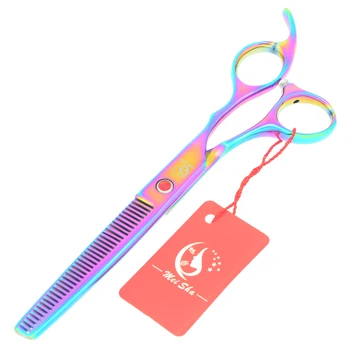 

6.5Inch Meisha JP440C Dog Thinning Shears Trimming Tool Colorful 7.0Inch Pet Grooming Scissors Animals Hair Cutting Tool HB0104