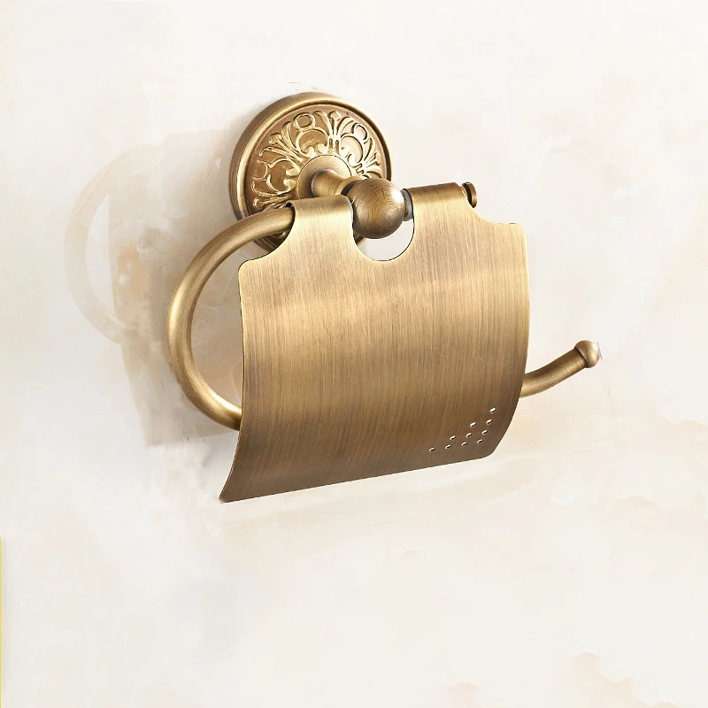 

Bathroom towel rack Antique toilet paper box Bronze colored toilet paper box European toilet paper box Bathroom towel rack