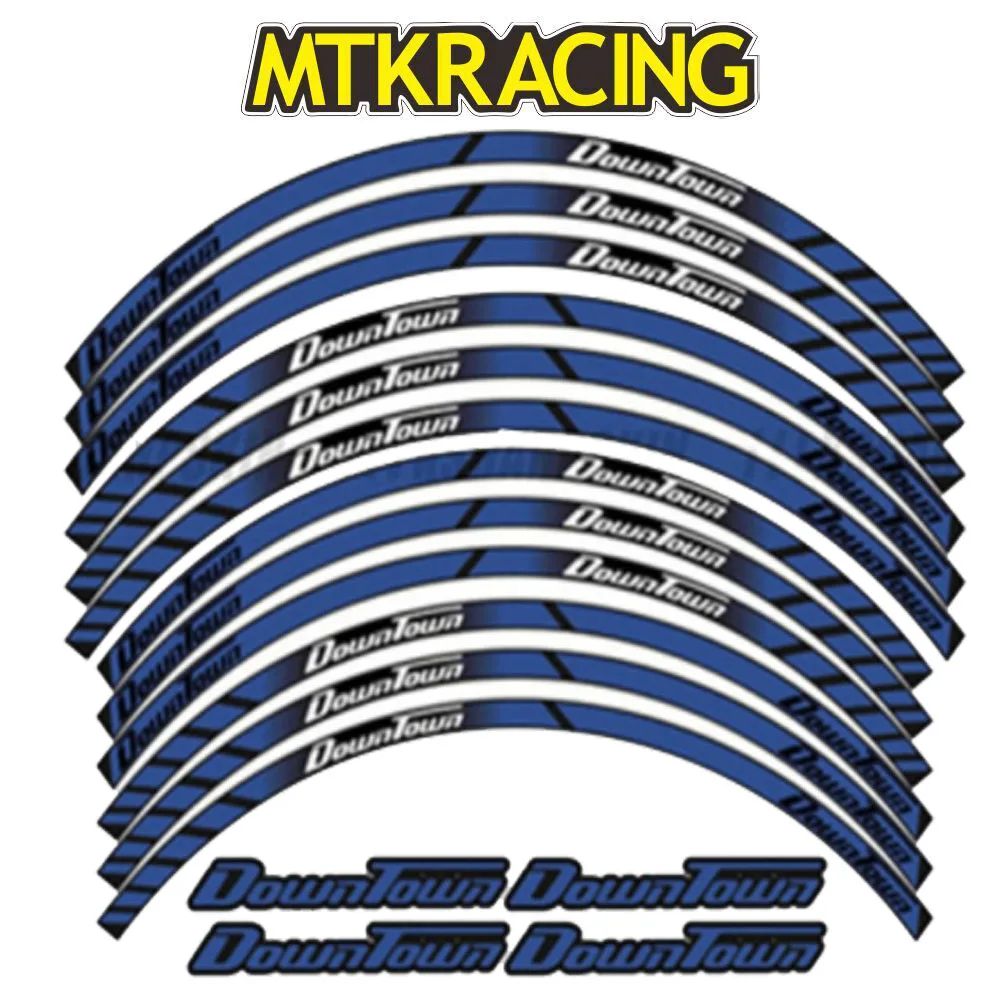 

MTKRACING 12 X Thick Edge Outer Rim Sticker Stripe Wheel Decals Motorcycle FIT For KMYCO DownTown 300i 350i