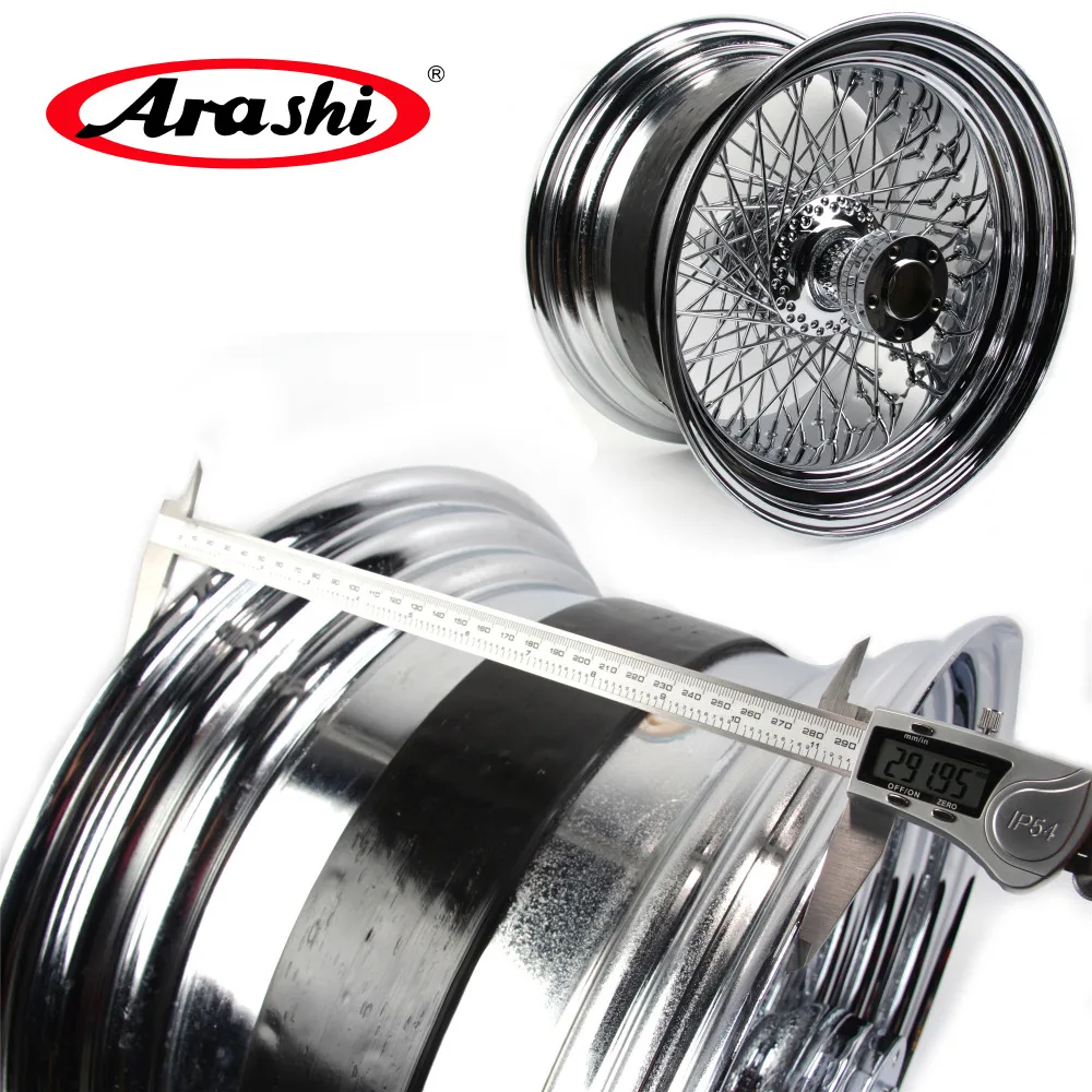 Arashi 18"x10.5"Chrome Rear Wheel Rim For Harley Davidson FLSTC FAT BOY