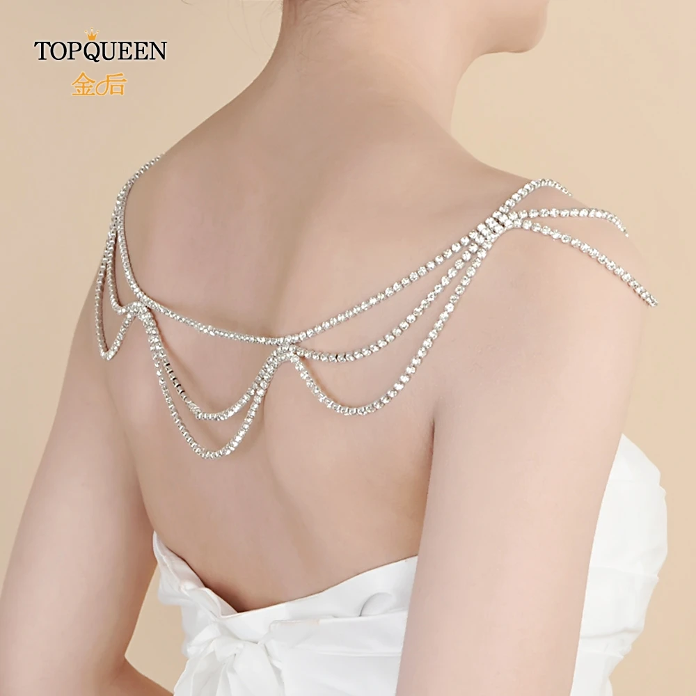 TOPQUEEN G01 аппликация Кристаллы свадебное обертывание Сделано в Китае свадебные аксессуары для невесты вечернее платье шаль для девочки