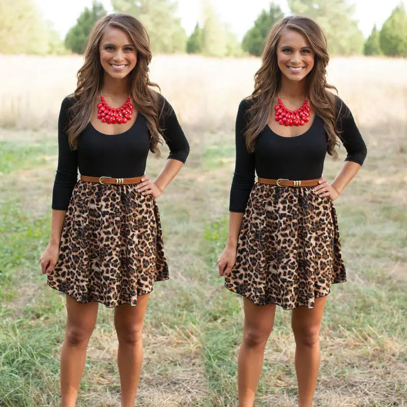uk size 6 8 12 14 ladies women dresses bodycon long sleeve leopard size 16 womens dress