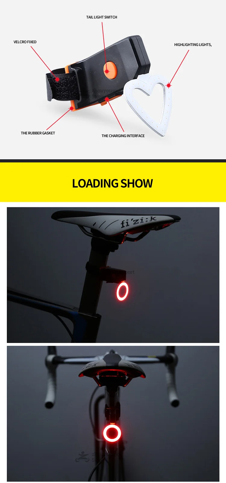 Perfect DEROACE Bike Light Bicycle LED Taillight Safety Warning Light Mountain Bike Rear Light Lamp Usb Charging Creative Taillight 3 Perfect DEROACE Bike Light Bicycle LED Taillight Safety Warning Light Mountain Bike Rear Light Lamp Usb Charging Creative Taillight 3