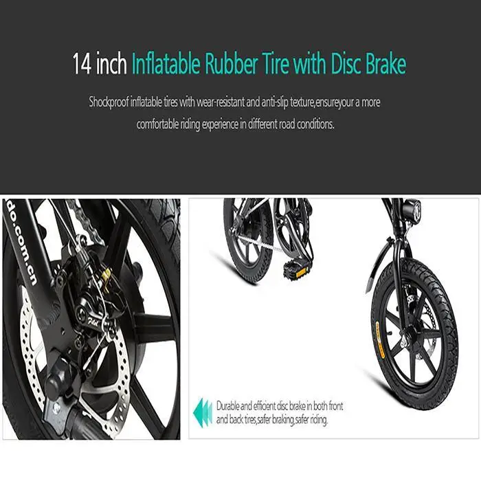 Best 14 Inch Foldable Electric Bicycle Aluminum Alloy 250W Motor 36V Electric Mountain Bike Waterproof Lightweight US Warehouse 9