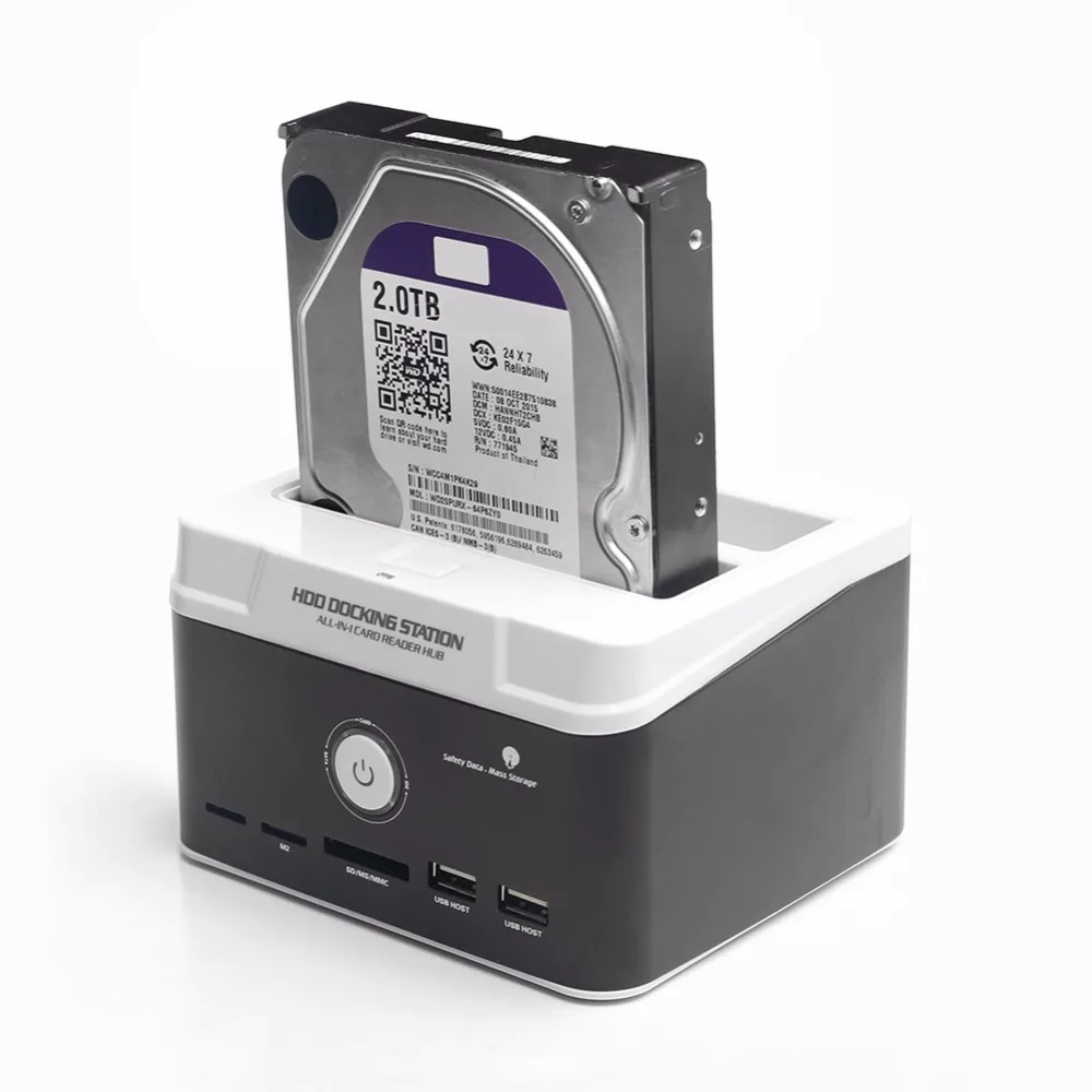 NEW USB3.0 to SATA Dual Bay External Hard Drive Docking Station for 2.5