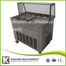 220V or 110V fried ice cream machine double pan size 35cm (Free shi by sea by air)