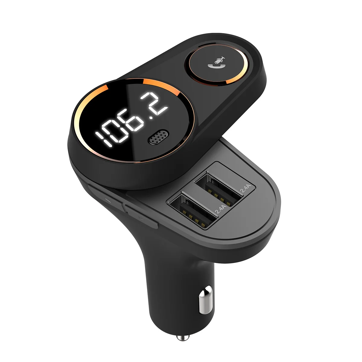 

C43 Bluetooth FM Transmitter For Car Wireless Bluetooth FM Radio Adapter Car Kit with Hands-Free Calling Dual USB Charging Ports