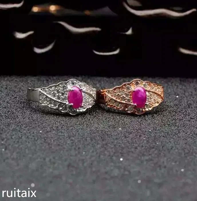 KJJEAXCMY fine jewelry 925 чистого серебра, инкрустированные с натуральный рубин женские персонализированные ювелирные изделия кольца простой и
