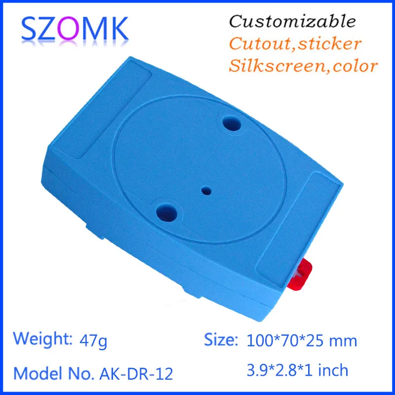 

wall mount plastic enclosure control box (6pcs) 100*70*25mm plastic case electronics electrical junction box din rail enclousre