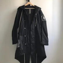 Owen seak Мужское пальто Parker куртки Готический стиль Мужская одежда Тренч Зимние женские пылезащитные пальто куртки ветровка черный размер XL